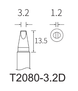 Жало ATTEN T2080-3.2D для паяльника ST-2080/ST-2080D