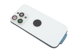 Задняя крышка (стекло) для iPhone 16 Pro (A3293) в сборе со стеклом камеры белая
