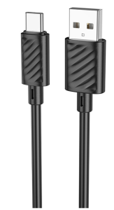 Кабель USB HOCO X88 Gratified USB-Type-C, 3A, 1м, черный