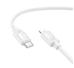 Кабель USB-C HOCO X122 Benefit Type-C-Lightning, 27W, 1м, белый