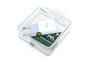 Блок питания (сетевой адаптер) HOCO C76A Plus Speed PD20W, белый