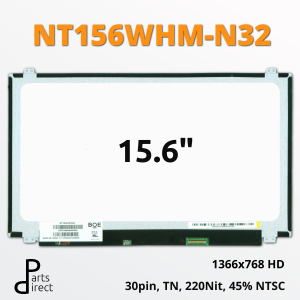 Матрица 15.6" NT156WHM-N32, 1366x768 (HD), 30pin, TN, 220Nit, 45% NTSC