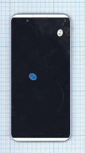 Дисплей для Prestigio MultiPhone PAP7505 DUO черный с серебристой рамкой