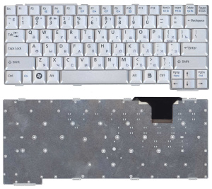 Клавиатура для ноутбука Fujitsu-Siemens E8110 T4210 S7110 S2110 S6230 серебристая