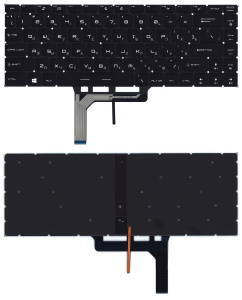 Клавиатура для ноутбука MSI GS65 GS65VR черная с подсветкой