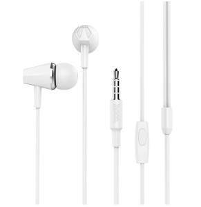Проводные наушники HOCO M34 Honor, Jack 3.5mm, 1.2 м, белый