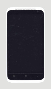 Дисплей для Lenovo S720 черный с белой рамкой