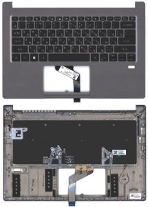 Топкейс для Acer Swift 3 SF314-57 серый с подсветкой