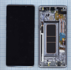 Дисплей для Samsung Galaxy Note 8 SM-N950F/DS серый с рамкой