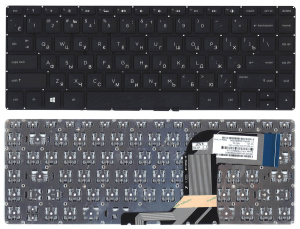Клавиатура для ноутбука HP Envy 14-u черная с подсветкой