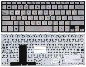 Клавиатура для ноутбука Asus UX31E серебристая