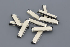 Разъем FPC  Half Coverage Bottom Contact 1.0K-BX-20PWB 20 pin высота 2мм шаг 1мм 10 шт