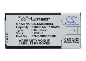 Аккумулятор CS-SMG800XL BG-BG800BBE для Samsung Galaxy S5 Mini SM-G800F  3.85V / 2100mAh / 8.09Wh