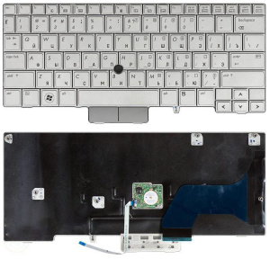 Клавиатура для ноутбука HP EliteBook 2740P серебристая