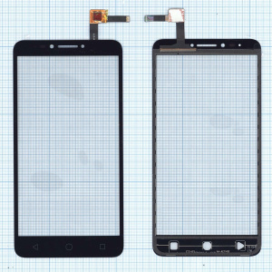 Сенсорное стекло (тачскрин) для Alcatel One Touch Pixi 4 / 6 9001D черное