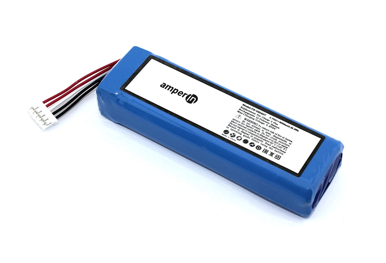 Аккумуляторная батарея Amperin для JBL Charge 2 Plus 3.7V  6000mAh  22.20Wh