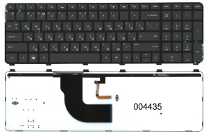 Клавиатура для ноутбука HP Pavilion DV7-7000 черная с подсветкой с рамкой