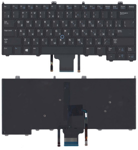Клавиатура для ноутбука Dell Latitude E7440 E7420 черная с подсветкой и указателем