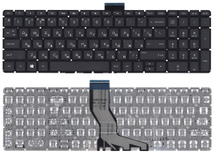Клавиатура для ноутбука HP Omen 17-W000 черная с белой подсветкой