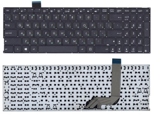 Клавиатура для ноутбука Asus X542 A542 K542 черная без рамки