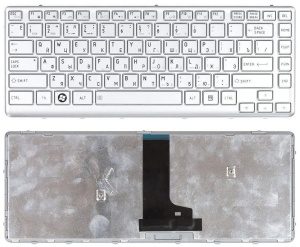 Клавиатура для ноутбука Toshiba Satellite T230 T230D T235 T235D серебристая