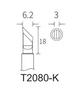 Жало ATTEN T2080-K для паяльника ST-2080/ST-2080D