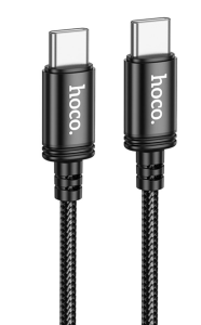 Кабель USB-C HOCO X89 Wind Type-C-Type-C, 3A, 60W, 1м, черный