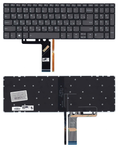 Клавиатура для ноутбука Lenovo IdeaPad S340-15 черная с подсветкой