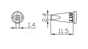 Жало ATTEN T800-2.4D для паяльника SP-100