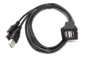 Кабель с разъемами USB 2.0  2 мама для монтажа - 2 папа 1 м