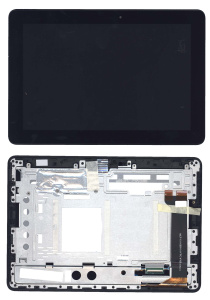 Модуль (матрица + тачскрин) для Asus MeMO Pad 10 (ME102A) черный с рамкой