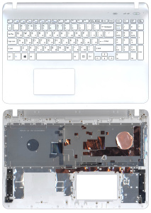 Топкейс для Sony FIT 15 SVF15 белый без подсветки