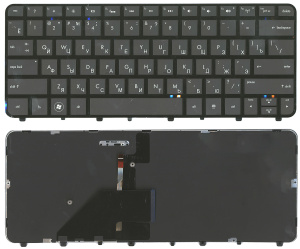 Клавиатура для ноутбука HP Folio 13-1000 13-2000 черная