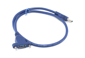 Кабель USB 3.0 для монтажа на корпус папа-мама с отверстиями под болты 0,3 м