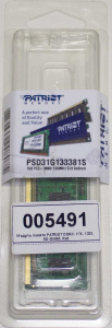 Модуль памяти PATRIOT DDR3- 1Гб, 1333, SO-DIMM, Ret