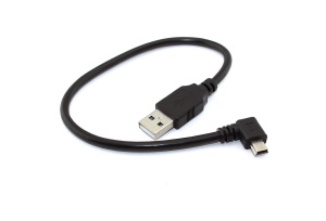 Кабель USB  Type A на Mini USB угол влево 0,25 м