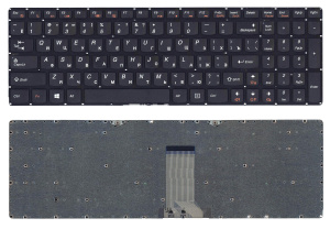 Клавиатура для ноутбука Lenovo IdeaPad B5400 M5400 черная без рамки