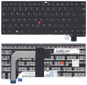 Клавиатура для ноутбука Lenovo Thinkpad T460S 13 черная без подсветки