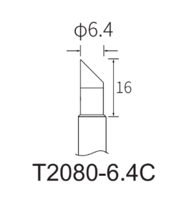 Жало ATTEN T2080-6.4C для паяльника ST-2080/ST-2080D