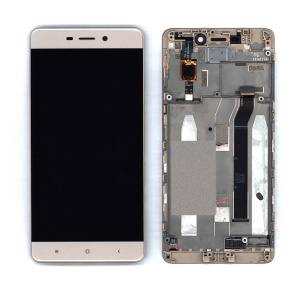 Дисплей для Xiaomi Redmi 4 золотой с рамкой