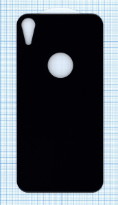 Защитное заднее стекло для iPhone XR черное