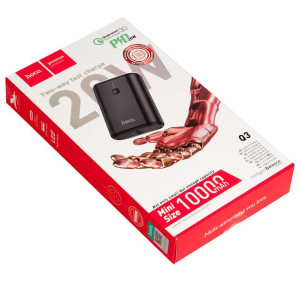 Внешний аккумулятор Powerbank HOCO Q3 Mayflower QC3.0, PD20, USB-A 18W, 10000mAh, черный