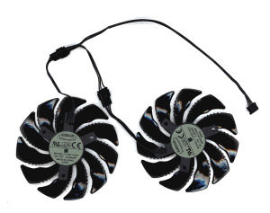Вентилятор (кулер) для видеокарты Gigabyte RX 470, 570, 580, GTX 1060 88мм 4-pin двойной