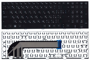 Клавиатура для ноутбука HP ProBook 4540S 4545S черная с черной рамкой
