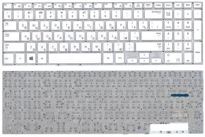 Клавиатура для ноутбука Samsung NP370R5E NP510R5E белая