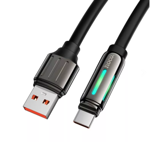 Кабель USB HOCO U136 Prize, USB - Type-C, 5А, 1.2м, черный