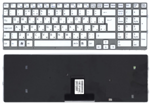 Клавиатура для ноутбука Sony Vaio VPC-EB белая без рамки