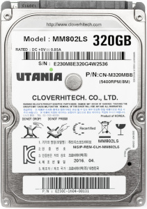 Жесткий диск HDD 2,5" 320GB UTANIA MM802LS