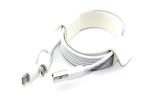 Кабель ZMI Xiaomi 2in1 Type-C/Micro USB combined cable 1m, white