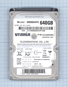 Жесткий диск HDD 2,5" 640GB UTANIA MM804PS